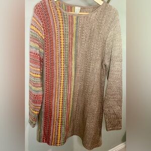 Sahalie rainbow sweater. Size L